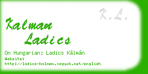 kalman ladics business card